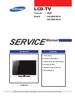 Preview for 1 page of Samsung LN40B550K1H Service Manual