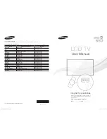 Samsung LN40D550 User Manual preview