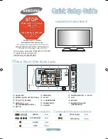 Preview for 1 page of Samsung LN46A950 - 46" LCD TV Quick Setup Manual