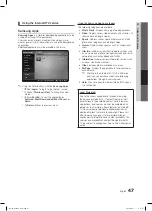 Preview for 47 page of Samsung LN46C750R2F User Manual