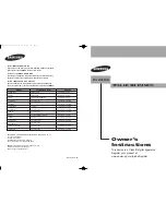 Preview for 1 page of Samsung LN46M52BD Owner'S Instructions Manual