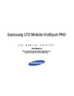 Samsung LTE Mobile HotSpot PRO User Manual preview