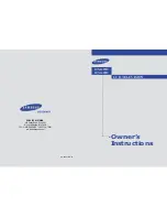 Samsung LTM 295W Owner'S Instructions Manual preview