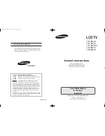 Samsung LW17M24CU Owner'S Instructions Manual preview