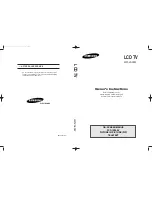 Samsung LW32A30W Owner'S Instructions Manual preview