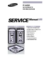 Preview for 1 page of Samsung MCD-M500 Service Manual