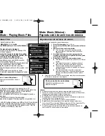 Preview for 114 page of Samsung Miniket Photo VP-MS10 Owner'S Instruction Manual