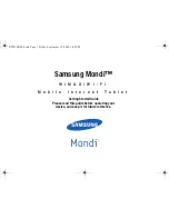 Preview for 3 page of Samsung Mondi Getting Started Manual