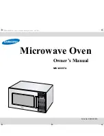 Preview for 1 page of Samsung MW1480STA Owner'S Manual