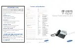 Samsung OfficeServ ITP-5107S Quick Reference Manual preview