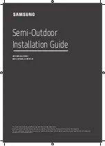 Preview for 1 page of Samsung OM46N Installation Manual