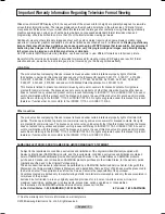 Preview for 2 page of Samsung PN50A450 User Manual