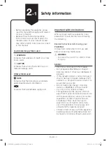 Preview for 3 page of Samsung POWERbot SR20K9350W Series Quick Reference Manual