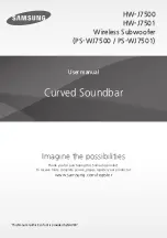 Samsung PS-WJ7500 User Manual preview