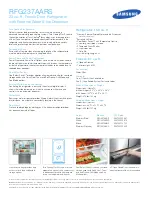 Preview for 2 page of Samsung RFG237AA Specifications