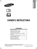 Preview for 1 page of Samsung RL38ECSW Owner'S Instructions Manual