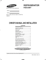 Samsung RS2530B SERIES Owner'S Manual And Installation preview