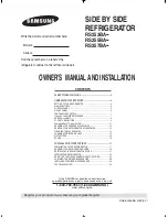 Preview for 1 page of Samsung RS257BAWW Owner'S Manual And Installation