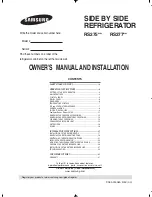 Preview for 1 page of Samsung RS275ACBPXAA Owner'S Manual And Installation