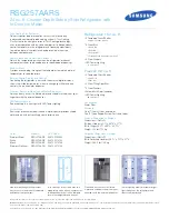 Preview for 2 page of Samsung RSG257AA Series Specifications