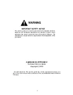 Preview for 2 page of Samsung RT49EA Service Manual