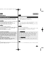 Preview for 97 page of Samsung SC D363 - MiniDV Camcorder With 30x Optical... Owner'S Instruction Book