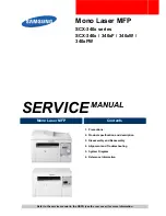 Preview for 1 page of Samsung SCX-340x Series Service Manual