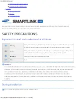 Preview for 2 page of Samsung SE-208BW User Manual