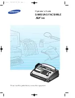 Preview for 2 page of Samsung SF-150T Operator'S Manual