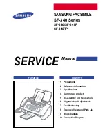 Preview for 1 page of Samsung SF-340 Service Manual