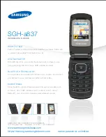 Preview for 2 page of Samsung SGH-A837 Series Information Manual