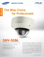 Preview for 1 page of Samsung SNV-5084 Specfications