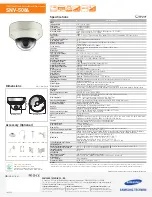 Preview for 2 page of Samsung SNV-5084 Specfications