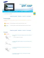 Preview for 1 page of Samsung SPF-105P - Digital Photo Frame UbiSync USB Mini-PC... Manual Del Usuario