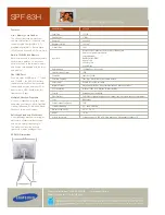 Preview for 2 page of Samsung SPF-83H Specifications