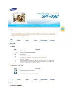 Preview for 14 page of Samsung SPF-85M User Manual