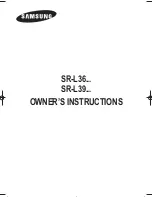 Samsung SR-L36 series Owner'S Instructions Manual preview