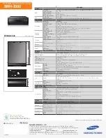 Preview for 2 page of Samsung SRH-3000 Specifications