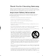 Preview for 3 page of Samsung ST-43T6P Owner'S Instructions Manual