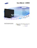 Preview for 1 page of Samsung SyncMaster 225MS (Spanish) Manual Del Usuario