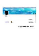 Preview for 1 page of Samsung SyncMaster 400T Owner'S Manual