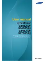 Samsung SyncMaster S24B750V User Manual preview