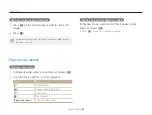 Preview for 66 page of Samsung TL320 - Digital Camera - Compact Quick Reference