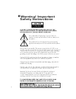 Preview for 2 page of Samsung TX-P2670WHF Owner'S Instructions Manual