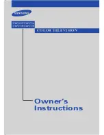 Samsung TX P2730 Owner'S Instructions Manual preview