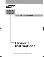 Samsung TX-R2728G Owner'S Instructions Manual preview