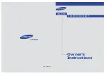 Samsung TXL2091F Owner'S Instructions Manual preview