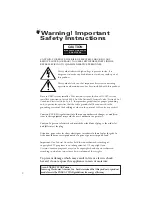 Preview for 2 page of Samsung TXN2668WHF Owner'S Instructions Manual