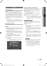 Preview for 47 page of Samsung UE32C6620UK User Manual