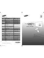 Preview for 1 page of Samsung UE55HU8590 User Manual